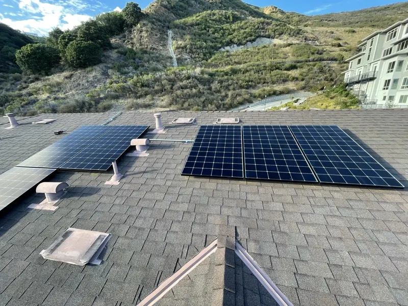 Rooftop solar on a California home